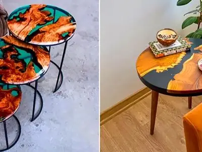 خرید میز عسلی رزینی گرد؛ انتخابی هوشمندانه برای منزل شما + 15 طرح عالی