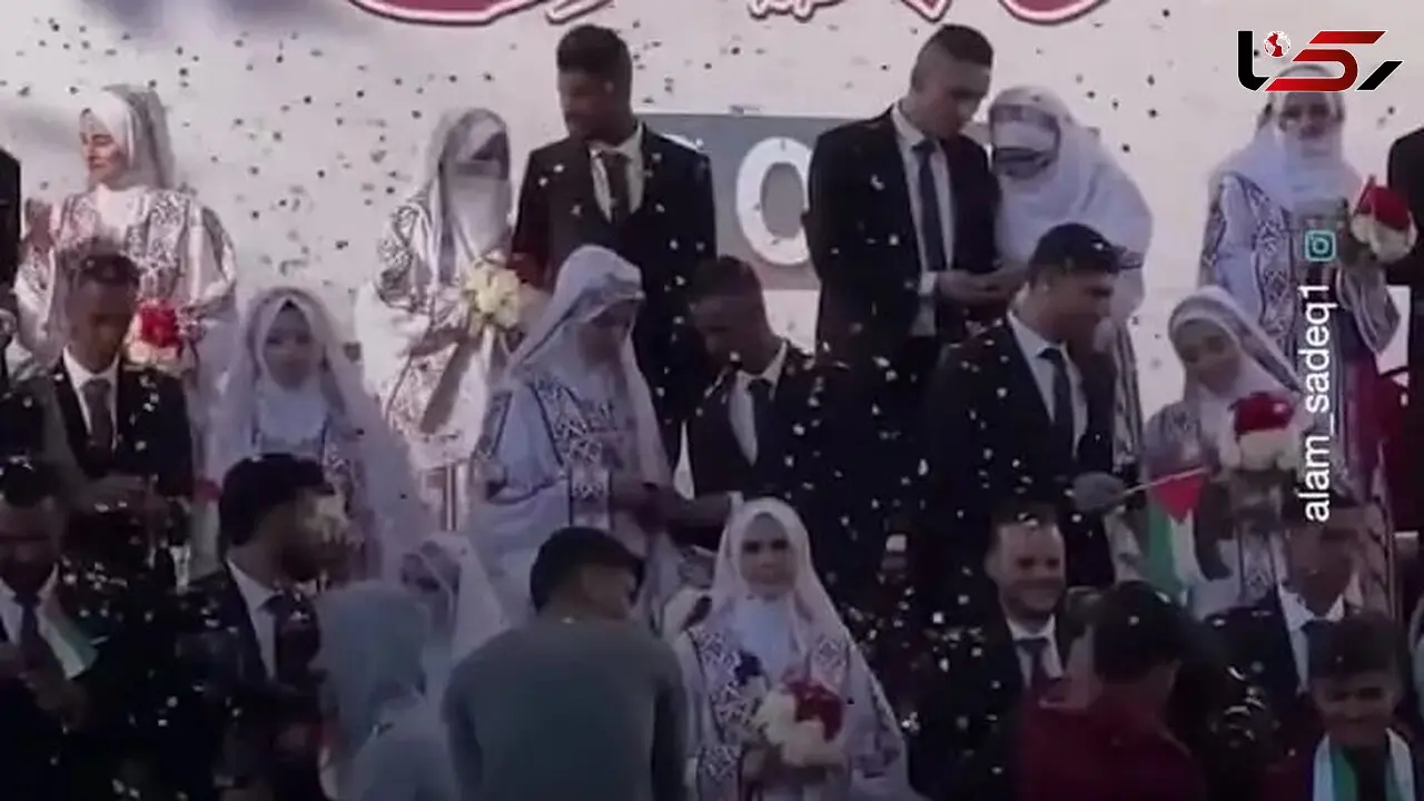 تولد امید در غزه با مراسم عروسی دسته‌جمعی پس از جنگ
