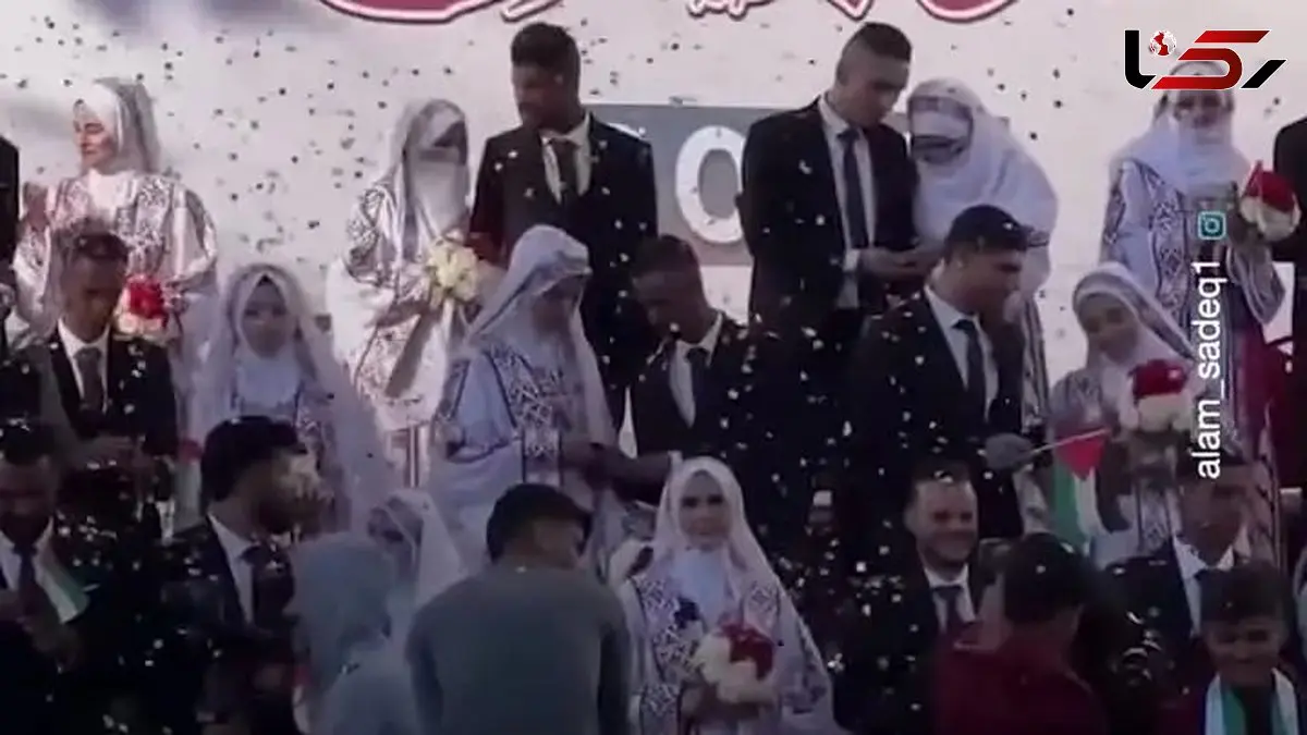 تولد امید در غزه با مراسم عروسی دسته‌جمعی پس از جنگ