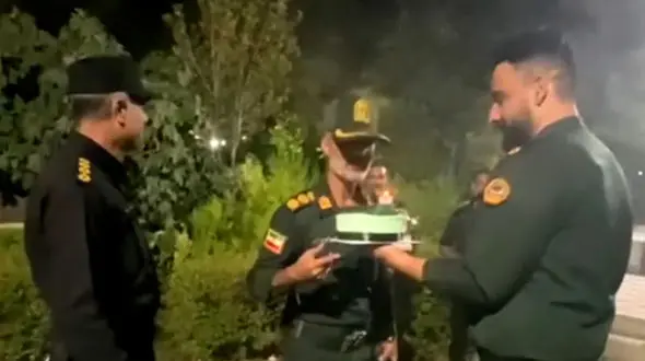 فیلم لحظه غافلگیری و تولد فرمانده نیروی انتظامی در بجنورد