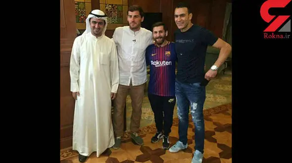 واکنش جالب دروازه بان سرشناس اسپانیایی هنگام دیدن بدل ایرانی مسی+ عکس