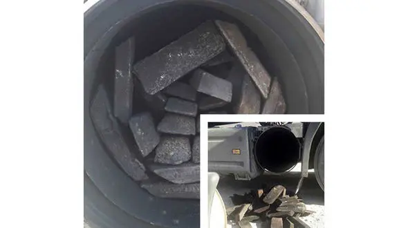  کشف شمش مس از اگزوز کامیون +عکس 