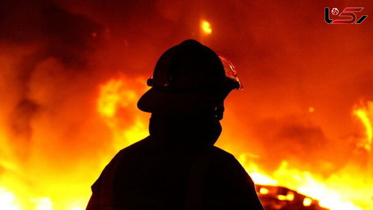 فیلم آتش سوزی هولناک یک ساختمان در کیش / آسمان شهر سیاه شد