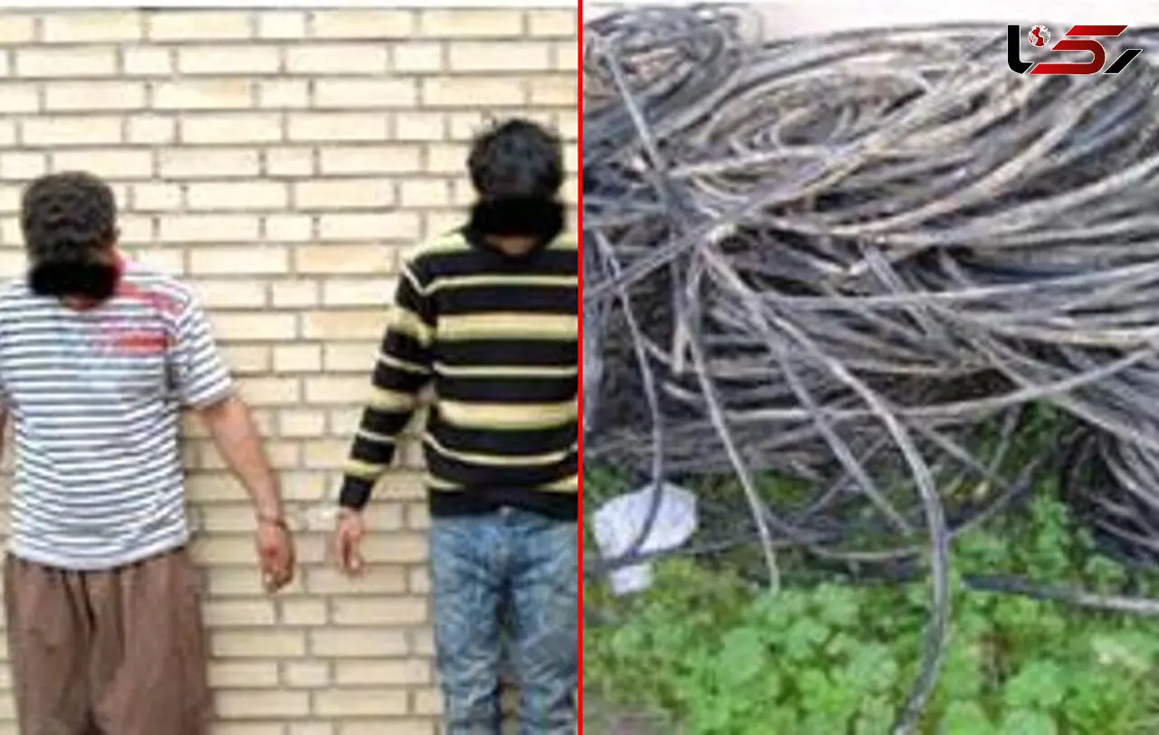 دستگیری سارقان با 6 فقره سرقت سیم برق در" رودسر"