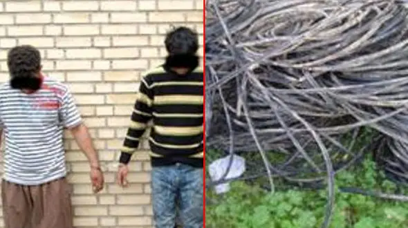دستگیری سارقان با 6 فقره سرقت سیم برق در" رودسر"