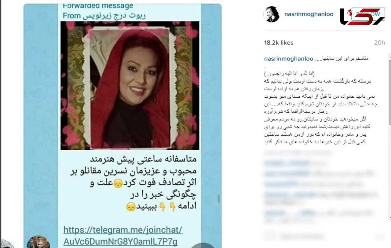 نسرین مقانلو: چرا گفتید من مرده‌ام؟!