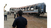 آتش سوزی بزرگ قطار مسافربری تهران - اهواز / رشادت دو ترمزبان از یک فاجعه جلوگیری کرد+فیلم حادثه و عکس