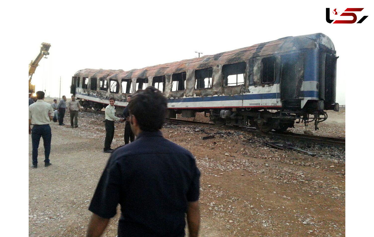 آتش سوزی بزرگ قطار مسافربری تهران - اهواز / رشادت دو ترمزبان از یک فاجعه جلوگیری کرد+فیلم حادثه و عکس