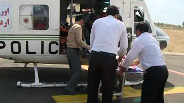 سانحه رانندگی بالگرد اورژانس زاهدان را به پرواز در آورد