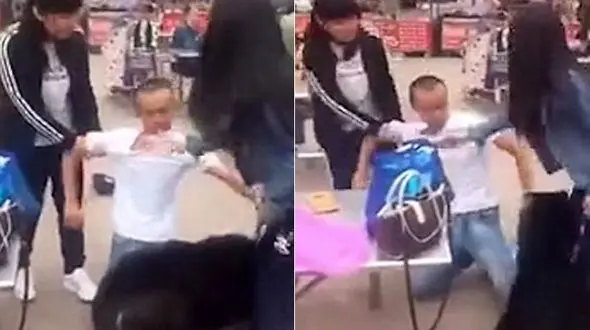 فیلم کتک خوردن یک مرد از دو همسرش در خیابان+ عکس