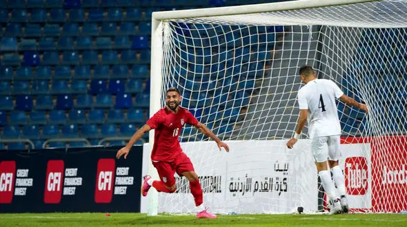 ایران - اردن از زاویه ای متفاوت/ گل ها را با دوربین درون دروازه ببینید + فیلم