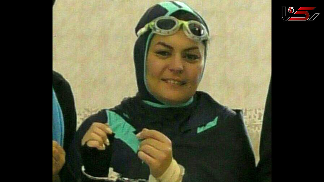 بانوی محجبه ایرانی رکورد شنا با دستان بسته را شکست 