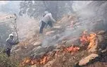 زنان در خط مقدم مهار آتش در زاگرس/ هکتارها جنگل با پوشش گیاهی منحصر به فرد در ثلاث باباجانی سوخت + فیلم