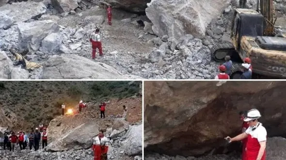 کشف دومین جسد حادثه ریزش سنگ در آزادراه تهران _ شمال