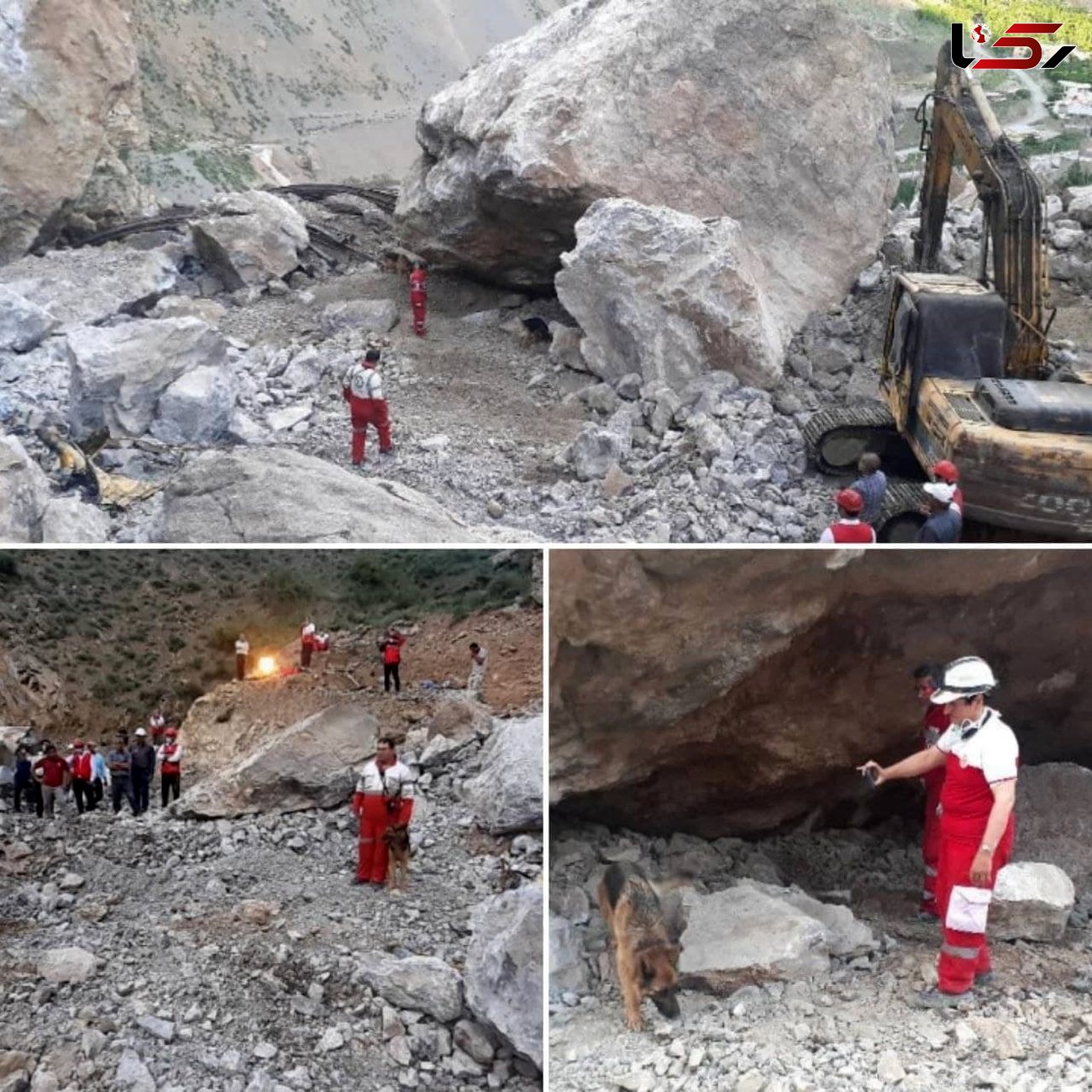 کشف دومین جسد حادثه ریزش سنگ در آزادراه تهران _ شمال