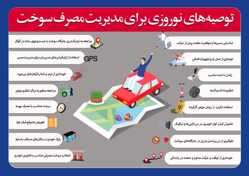 توصیه های نوروزی برای مدیریت مصرف سوخت