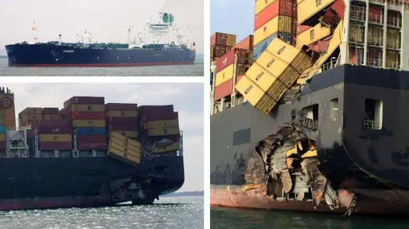 جزئیات تصادف نفتکش ایرانی با کشتی سوئیسی+عکس