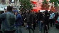 زخمی شدن120 مامور پلیس در جریان درگیری در شهر برلین+فیلم و عکس