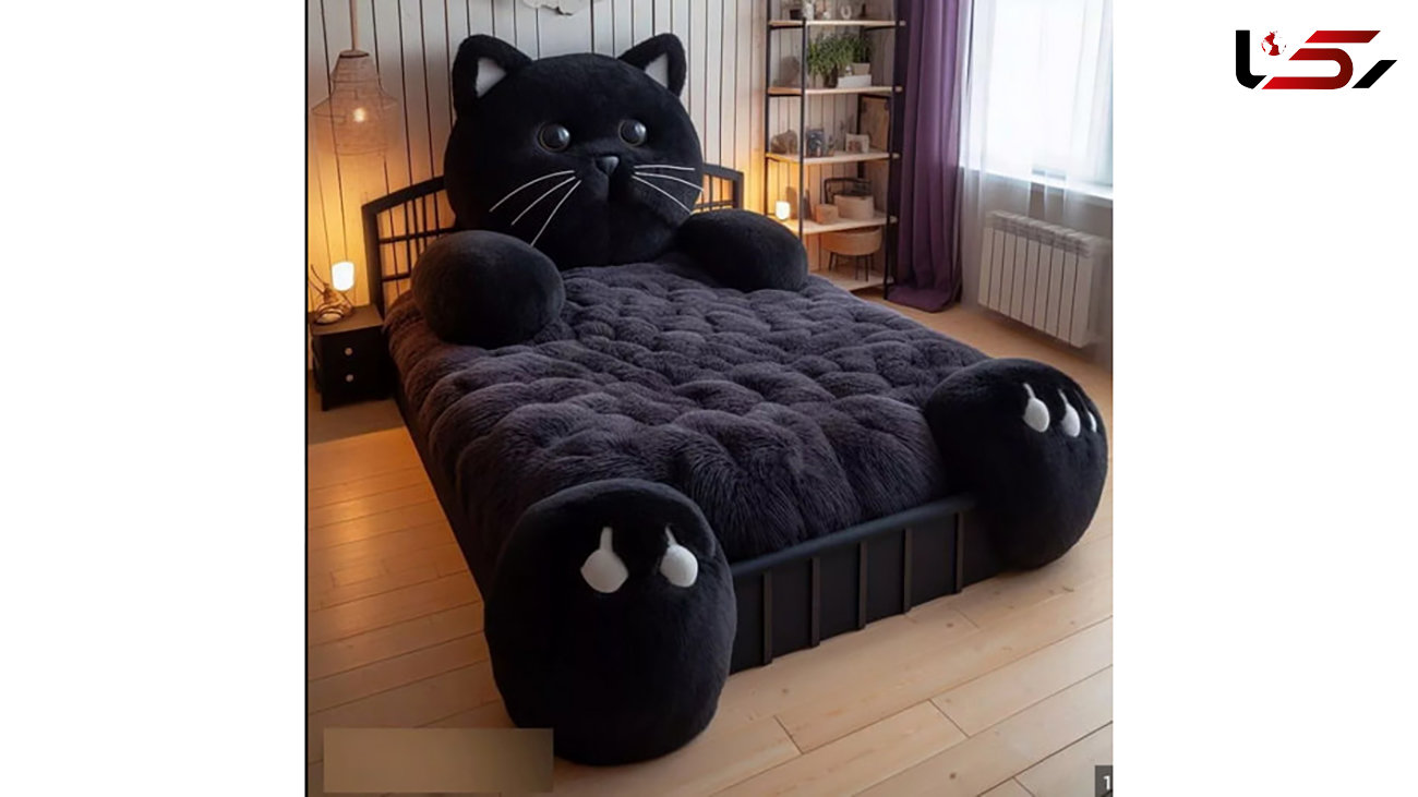 انواع تخت خواب طرح گربه + عکس