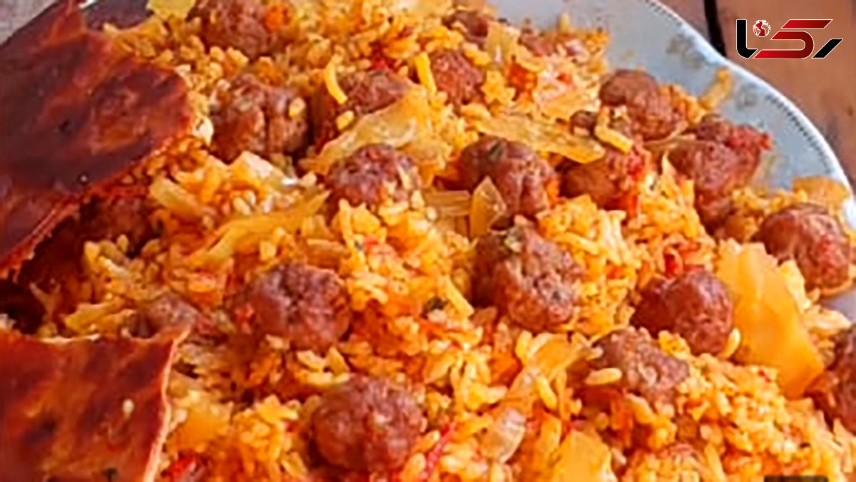 طرز تهیه کلم پلو با ته دیگ خوشمزه + فیلم