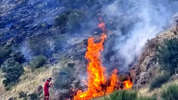 پایان آتش‌سوزی در کوه دراک شیراز/ گزارشی از عملیات مهار