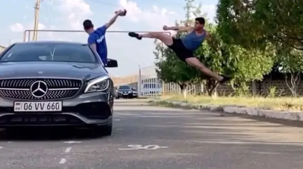 ضربه دیدنی یک تکواندوکار حرفه‌ای + فیلم