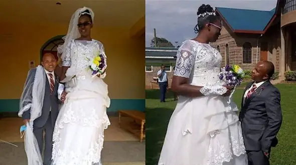 قد عروس دو برابر داماد است! + عکس
