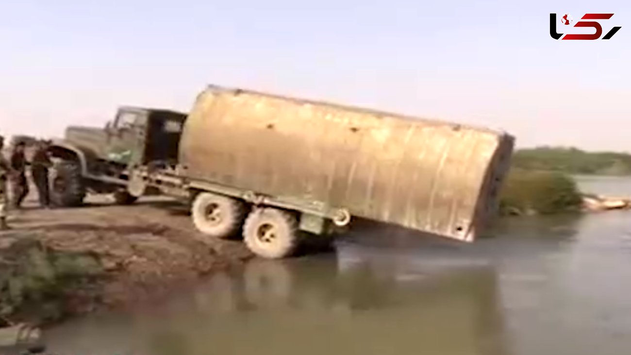 نحوه عبور نیروهای سوری از رودخانه برای محاصره داعش + فیلم