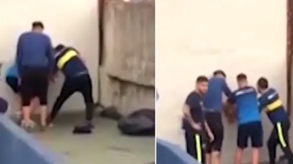 وحشتناک ترین روش غیرقانونی برای ورود به استادیوم فوتبال + فیلم