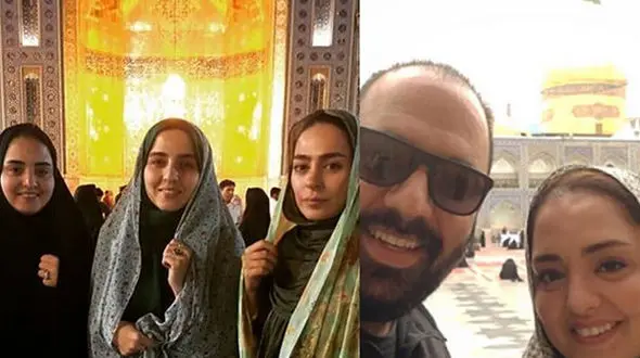 عکس بازیگران زن ومرد در حرم امام رضا (ع)