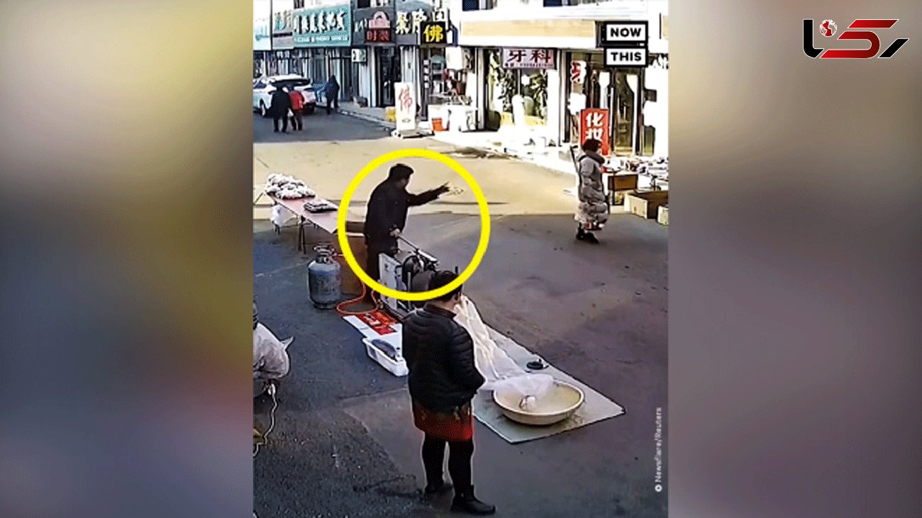فیلم انفجار دستگاه پاپ کورن ساز در وسط خیابان / همه شوکه شدند + عکس