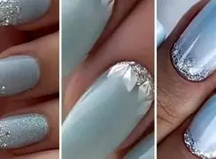 طراحی ناخن آبی روشن خاص | بهترین مدل های ناخن برای دختران و خانم های شیک پوش!