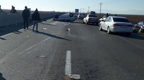 واژگونی خودرو پژو 206 در محور تبریز ارومیه یک کشته داد + عکس