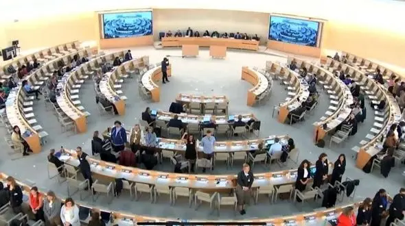 عکس / حاضران در جلسه حقوق بشری ژنو به سفیر آمریکا پشت کردند 