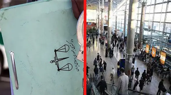 مچ گیری از مرد خیانتکار و دختر نامحرم در فرودگاه امام / فرانک حمله کرد