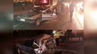 عکس دلخراش از تصادف مرگبار پژو با کامیونت در اتوبان تهران ساوه / خودرو مچاله شد