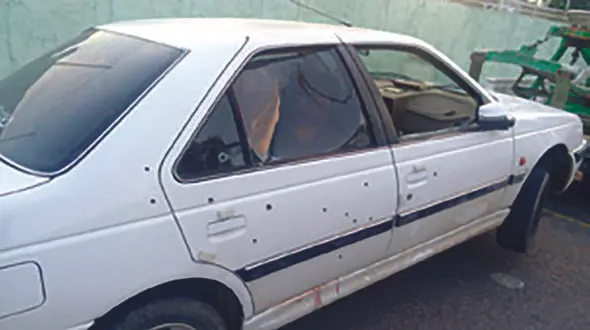 قتل هولناک در مشهد / پژو را به 3 سرنشین به رگبار بستند + عکس