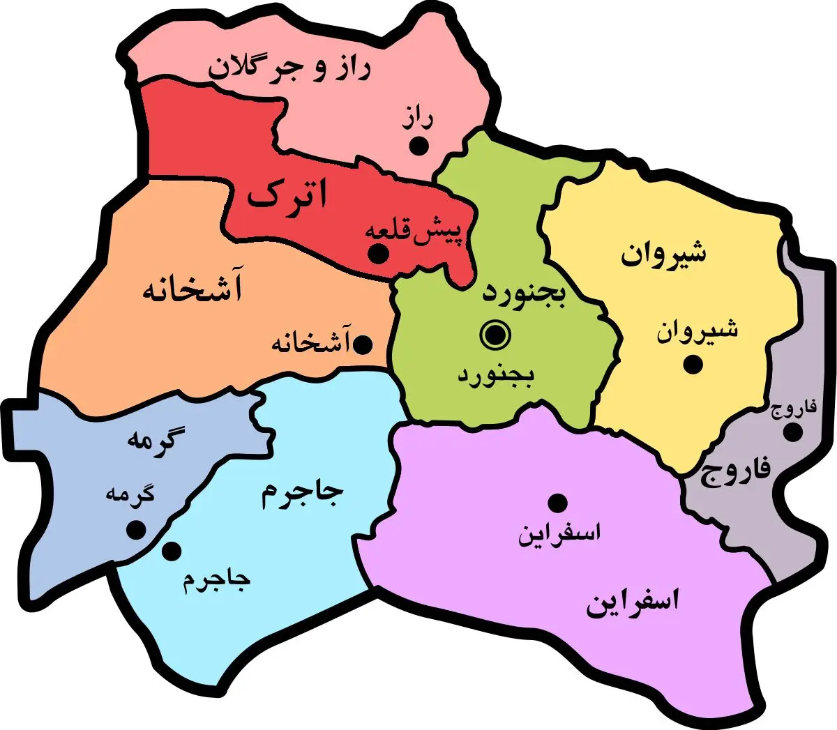 خراسان شمالی شامل ۹ شهرستان شد/ ارتقای بام و صفی آباد به شهرستان 