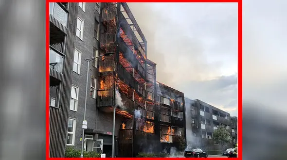 فیلم آتش سوزی مهیب در لندن+ تصویر