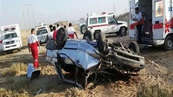 چپ کردن تیبا در کهنوج / 5 زخمی روانه بیمارستان شدند + عکس