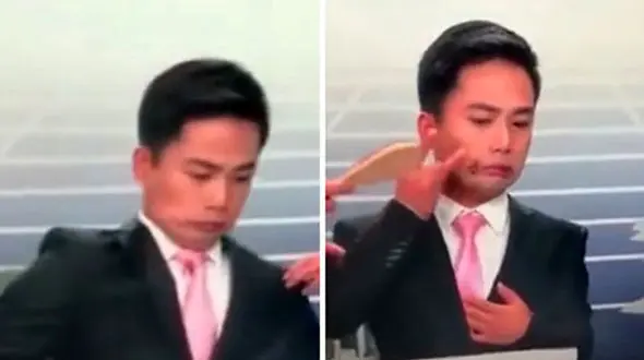 وحشت عجیب مجری برنامه زنده تلویزیون از یک اتفاق + فیلم