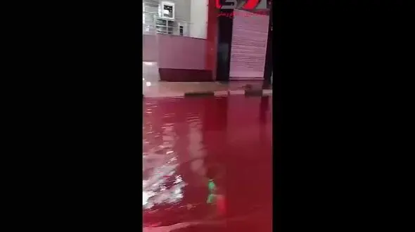 بارندگی در آبادان موجب آبگرفتگی معابر شد + فیلم