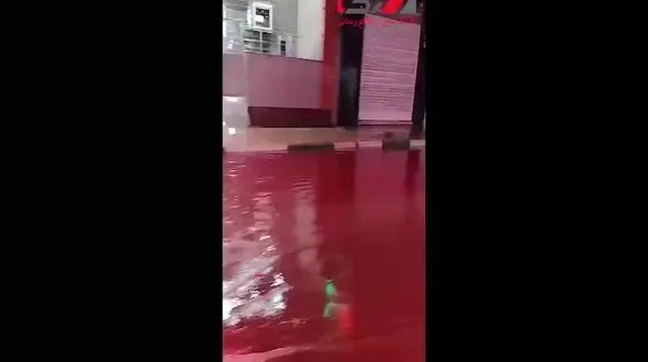 بارندگی در آبادان موجب آبگرفتگی معابر شد + فیلم