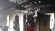  سوختن خانه ای در میان شعله های آتش در شرق تهران