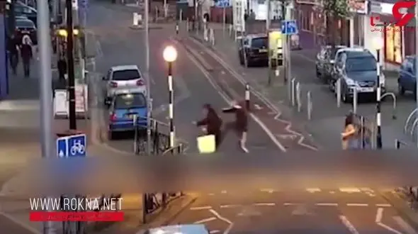 اقدام وحشیانه زوج جوان انگلیسی با پیرمرد نگون بخت در خیابان+ فیلم