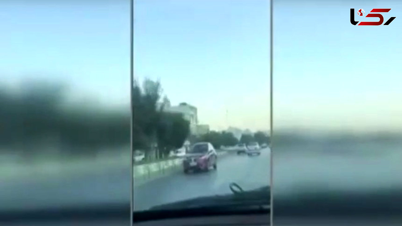 راننده ۱۷ ساله شیرازی شهر را بهم ریخت + فیلم رانندگی دنده عقب در لاین سرعت بزرگراه
