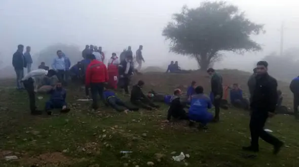 عکس / تصادف هولناک سرویس کارکنان پتروشیمی مسجدسلیمان 