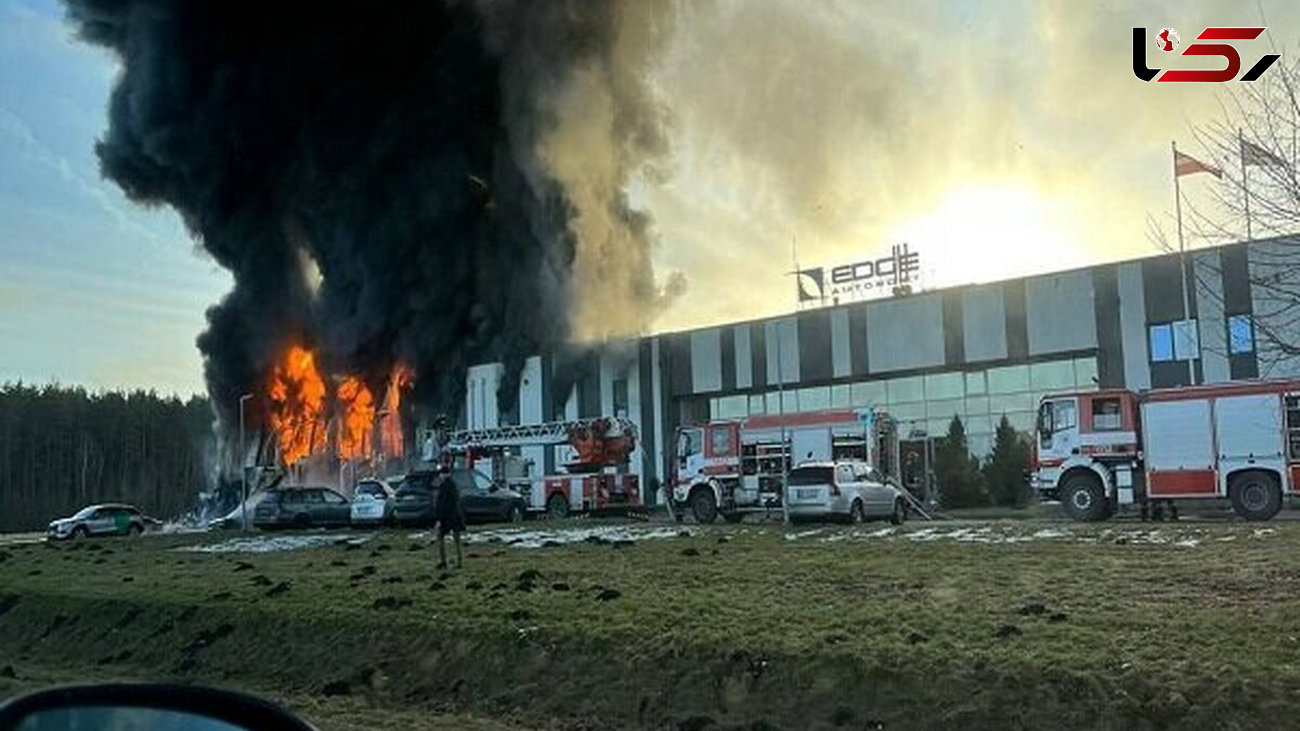 آتش سوزی در کارخانه پهپاد سازی آمریکا در لتونی  
