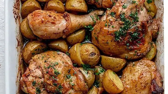 مرغ با سس بالزامیک و خردل