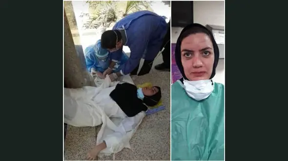 بیهوش شدن پرستار زحمتکش در خوزستان + عکس تلخ
